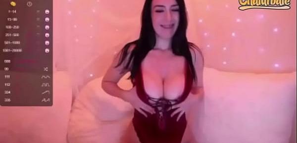  Badgirl Madison Plays with Tits and Lovense